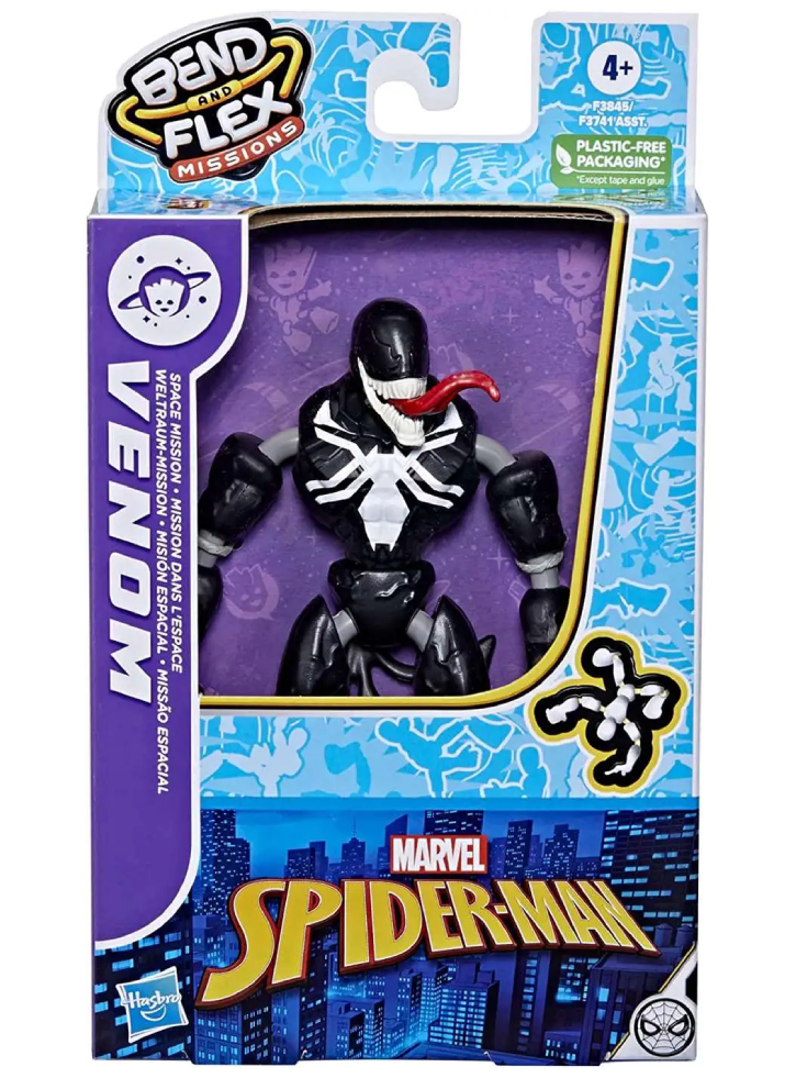 Figurina Marvel Spider-Man Bend And Flex Missions Marvels Venom 15cm (F3845)
