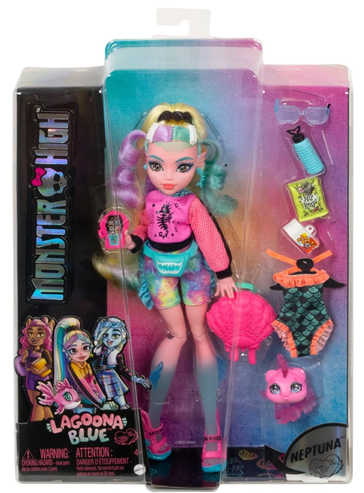 Papusa Monster High Lagoona with Pet (HHK55)