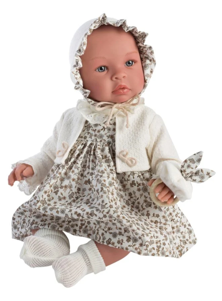 Papusa Asi Leonora beige dress with flowers 46cm (24184930)