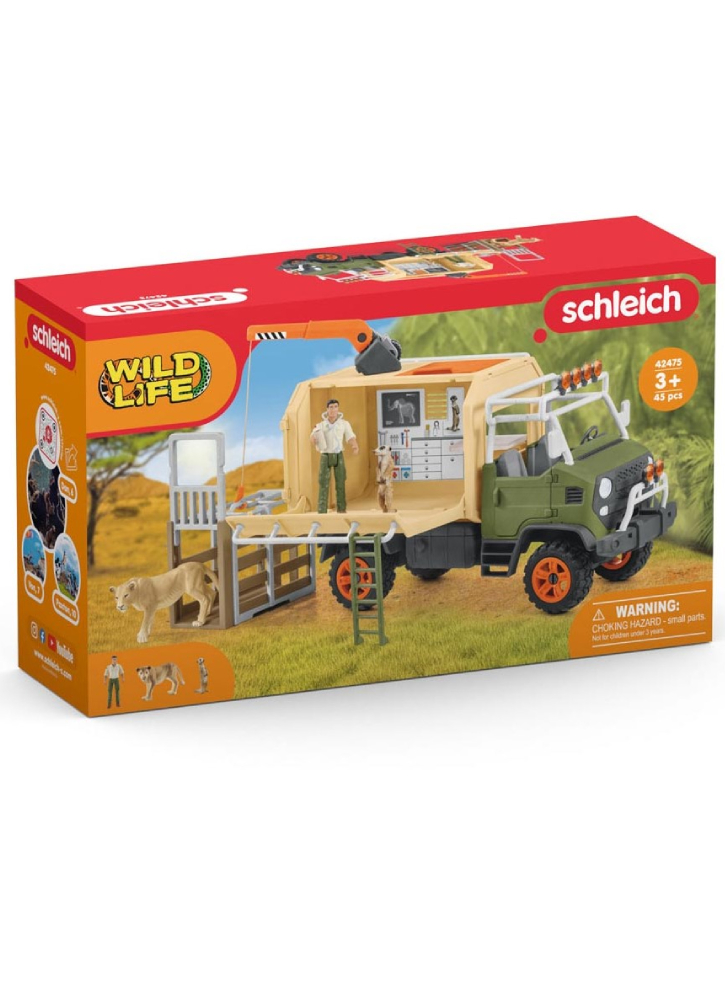 Set Schleich Wild Life Animal Rescue Large Truck (42475)