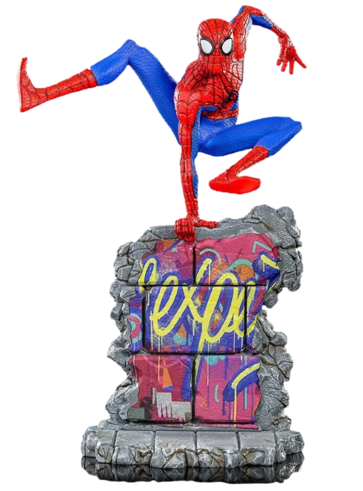 Figurina Iron Studios Spider-Man Into The Spider-Verse Peter B. Parker Scale 1/10