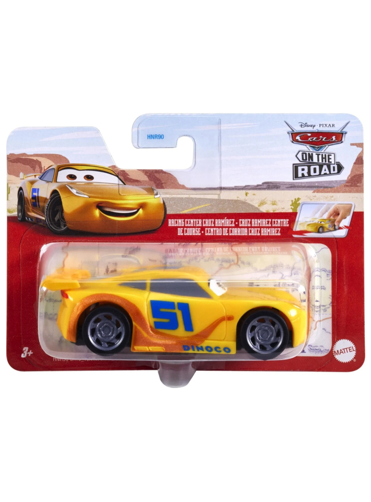 Masina Disney Cars On the Road Rusteze Dinoco Cruz Ramirez 1:43 Pullback (HNR90)