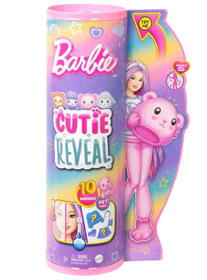 Papusa Barbie Cutie Reveal Teddy Bear (HKR04)