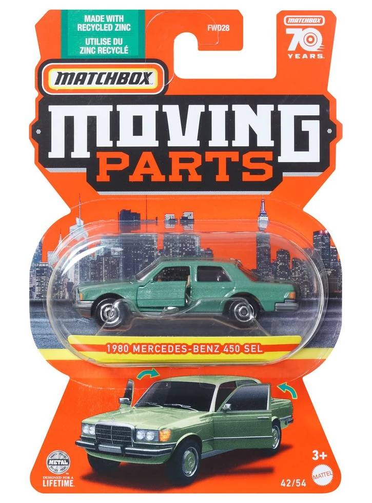 Vehicul Matchbox Moving Parts 1980 Mercedes-Benz 450 Sel (HLG27)
