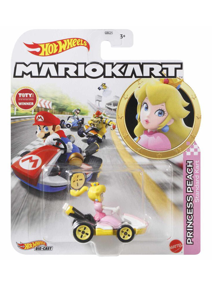 Vehicul Hot Wheels Mario Kart Princess Peach Standard Kart Die-Cast (GBG28)