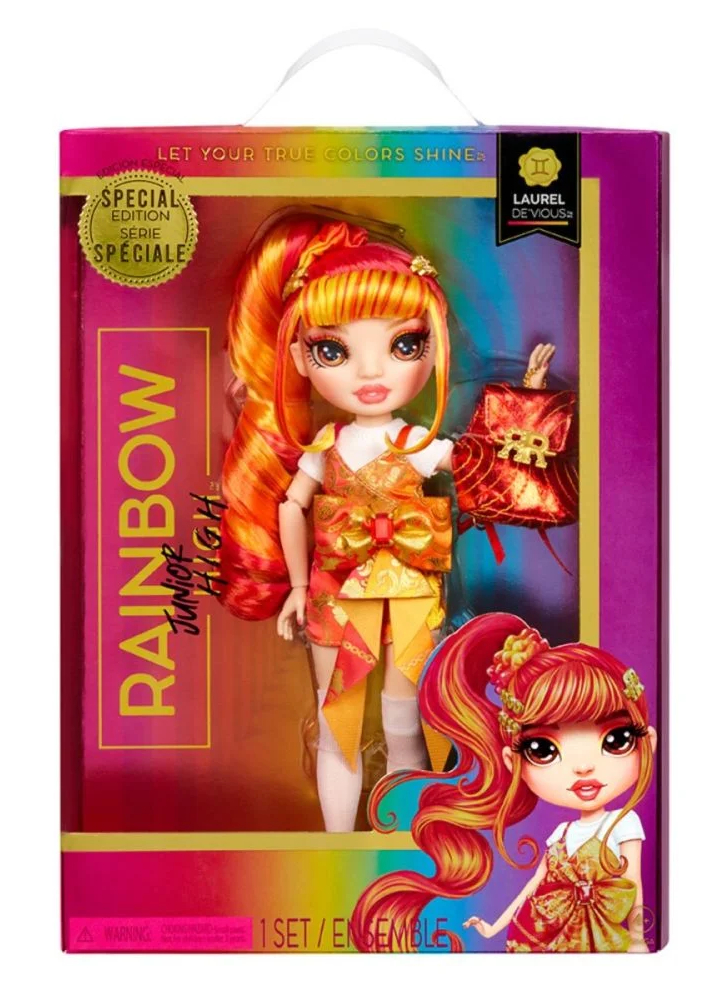 Papusa MGA Rainbow High Junior High - Laurel DeVious Koukla Orange (590446EUC)