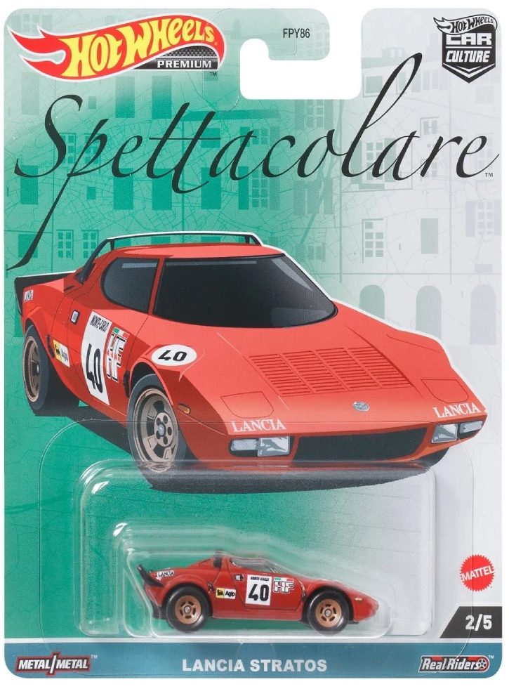 Vehicul Hot Wheels Premium Car Culture Spettacolare Lancia Stratos (HKC49)