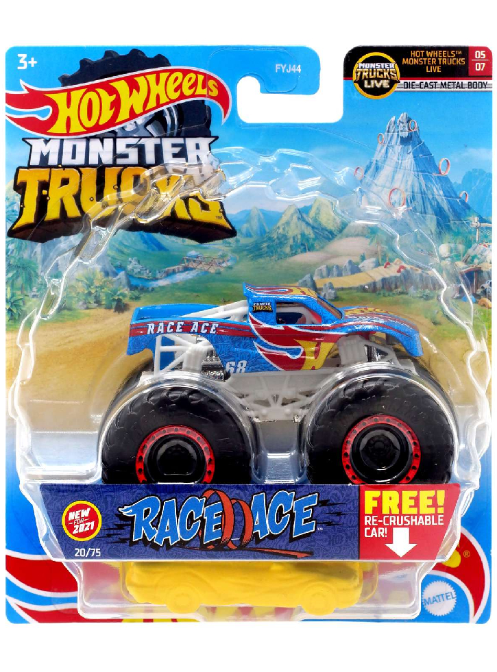 Hot Wheels Monster Trucks Race Ace Die-Cast (HNW27)