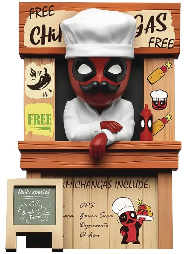 Figurina BK MEA Marvel Deadpool Chimichangas Store Diorama 8cm