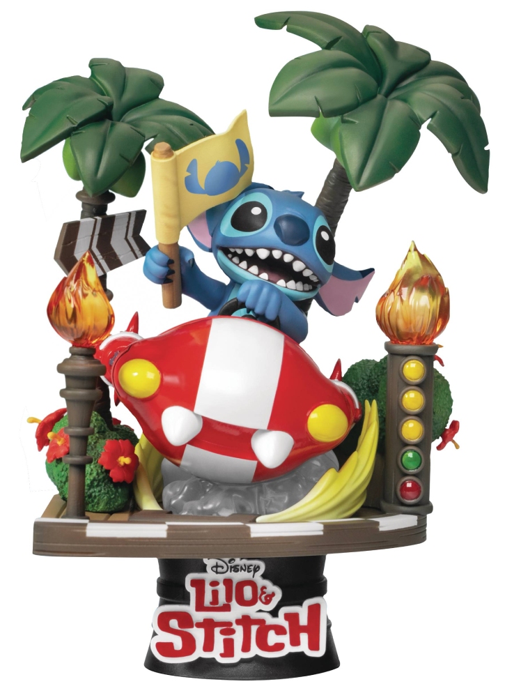Figurina BK D-Stage Stitch Racing Car Diorama 15cm