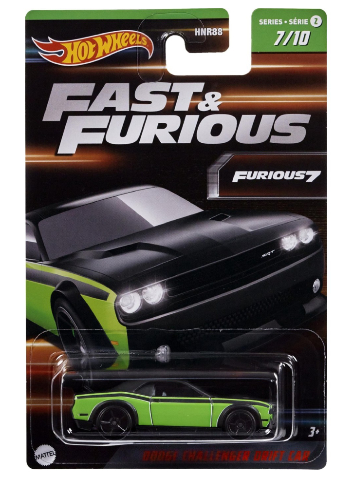 Vehicul Hot Wheels Tainies Fast Furious Dodge Challenger Drift Car (HNT07)