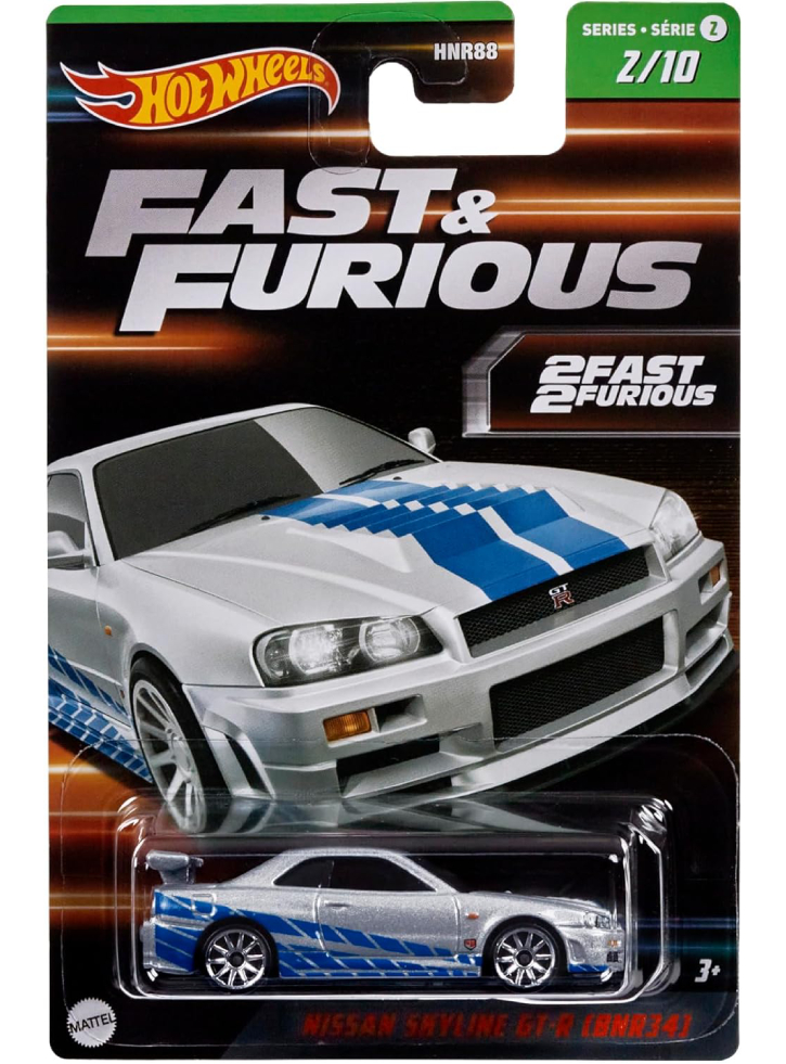 Vehicul Hot Wheels Tainies Fast Furious Nissan Skyline Gt-R Bnr34 (HNT02)