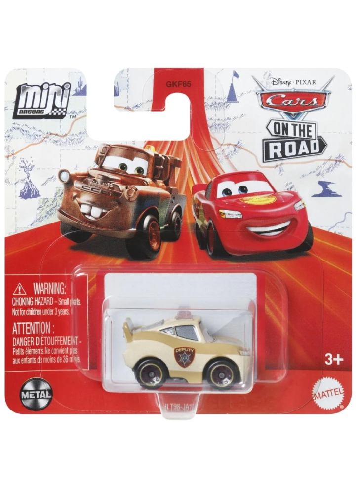 Vehicul Disney Cars On the Road Mini Racers Lightning McQueen Deputy Hazard (HLT98)