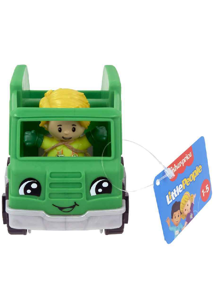 Vehicul Fisher-Price Little People Green Recycle (HPX88)