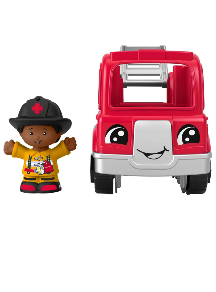 Vehicul Fisher-Price Little People Red Firetruck (HPX85)