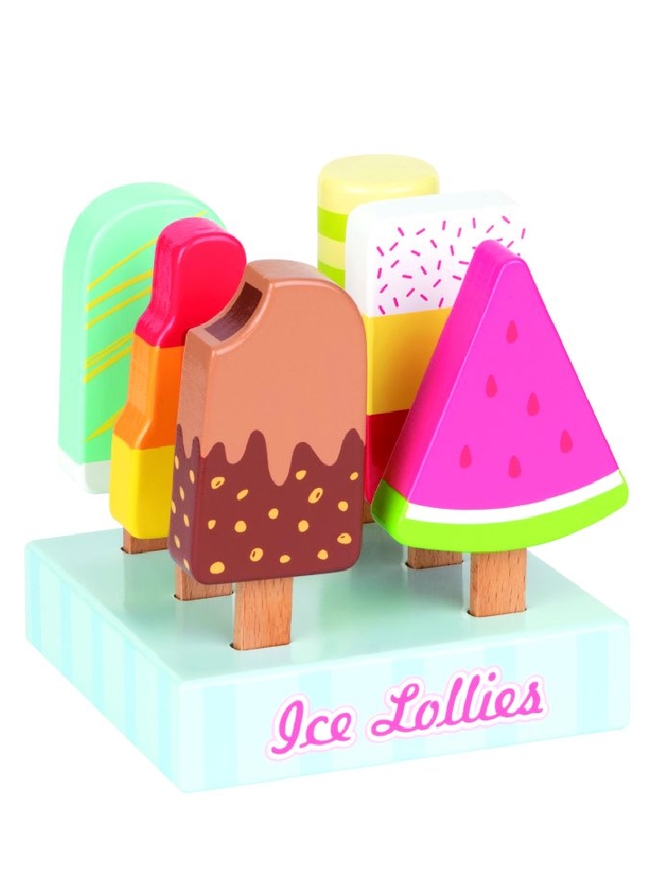 Set Small Wood Wooden Ice Lollies (L40228)