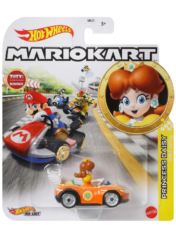 Vehicul Hot Wheels Mario Kart Princess Daisy Wild Wing Die-Cast (GRN14)