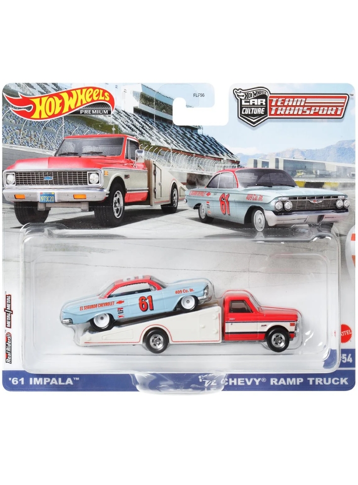 Hot Wheels Premium Car Culture Team Transport 61 Impala 72 Chevy Ramp Truck (HKF40)