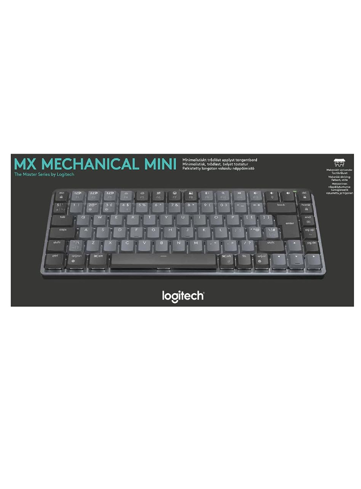Tastatura Logitech MX Mechanical Mini Wireless Illuminated Space Grey Nordic