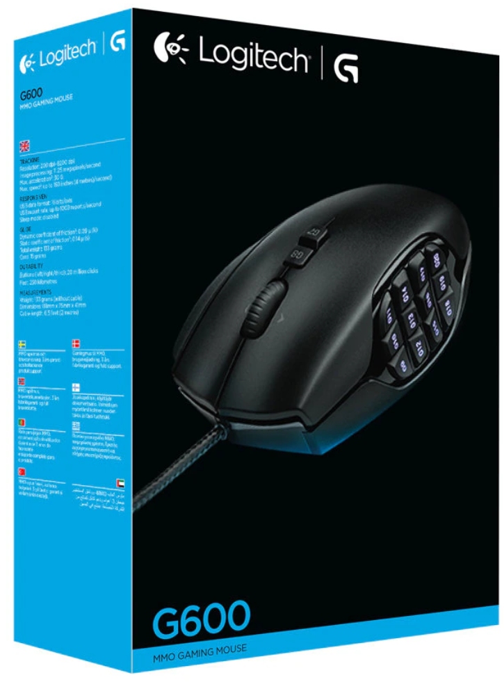 Mouse Logitech G600 MMO Black