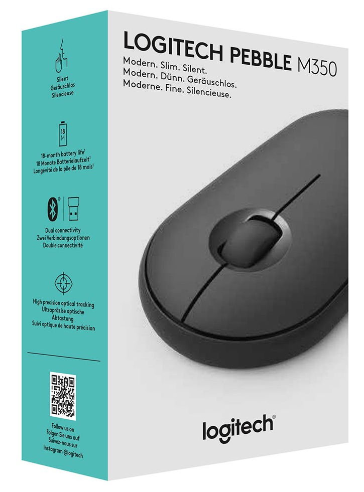 Mouse Logitech Pebble M350 Wireless Graphite