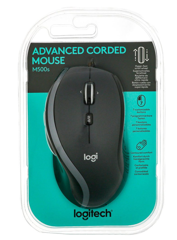 Mouse Logitech M500S Black Cable