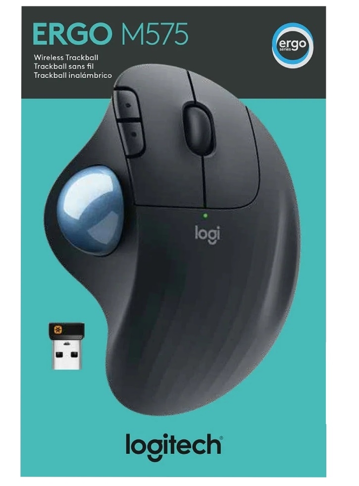 Mouse Logitech ERGO M575 Graphite 2.4GHZ/BT White