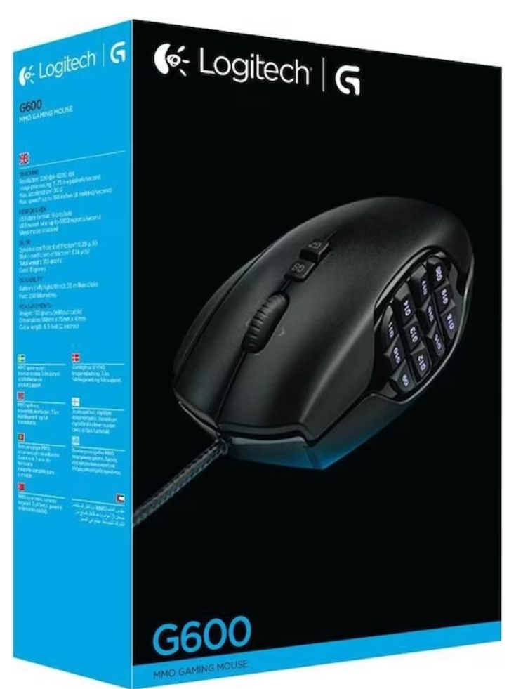 Mouse Logitech - G600 MMO Black