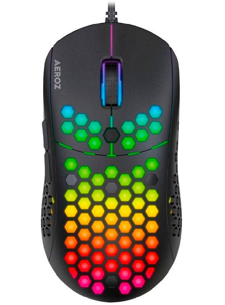 Mouse Aeroz GM-1000 RGB LightWeight Black (Sunplus 199)