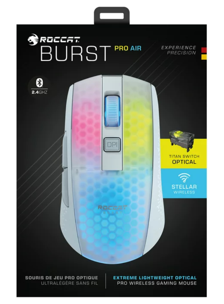 Mouse Roccat Burst Pro Air White Wireless Led