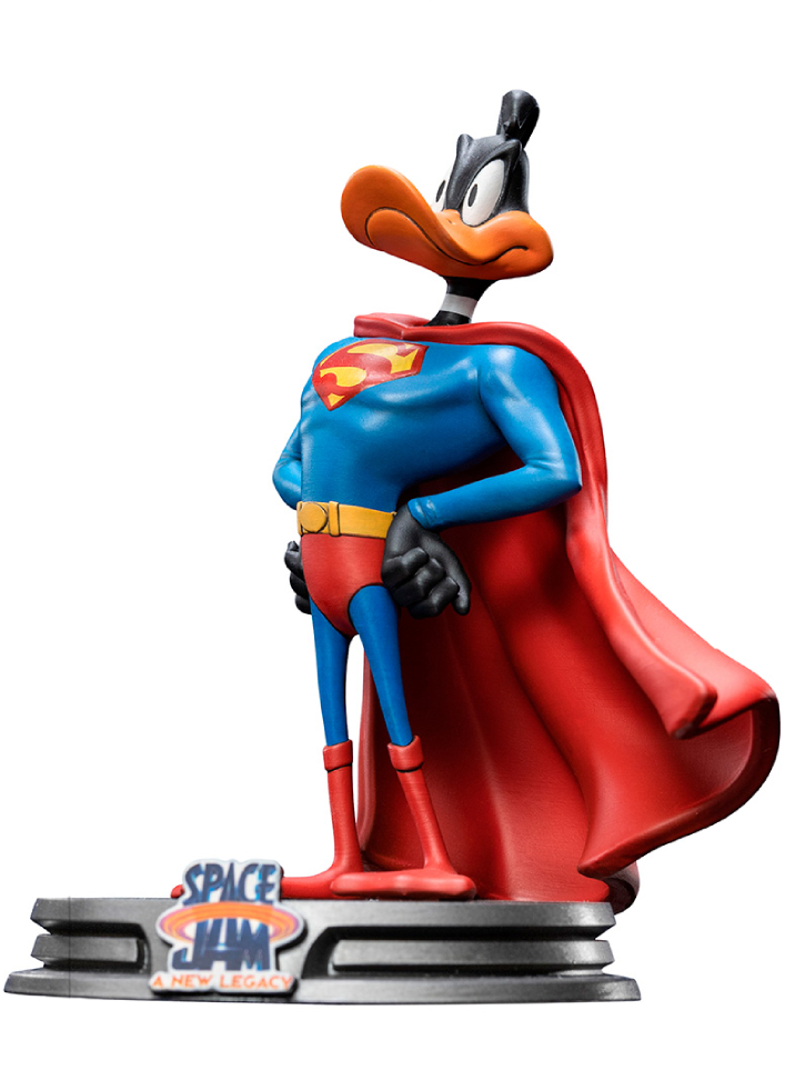 Figurina Iron Studios Space Jam A New Legacy Daffy Duck Superman Version 16cm