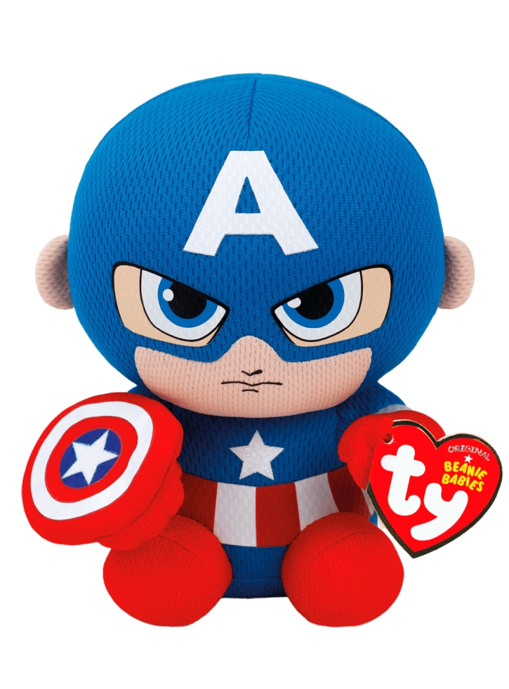 Plus TY Plush Beanie Boos Captain America 15cm (TY41189)