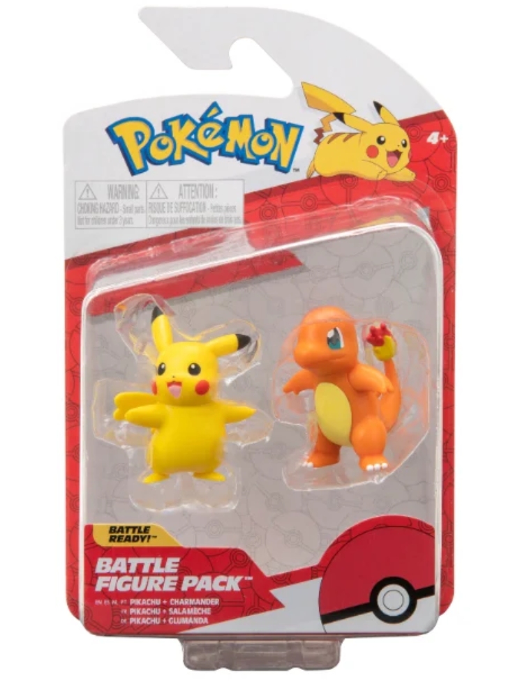 Figurine Pokemon Battle Charmander & Pikachu 5cm