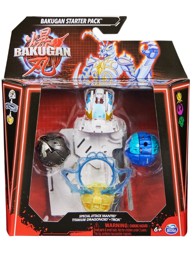 Bakugan Special Attack Mantid Titanium Dragonoid & Trox Starter