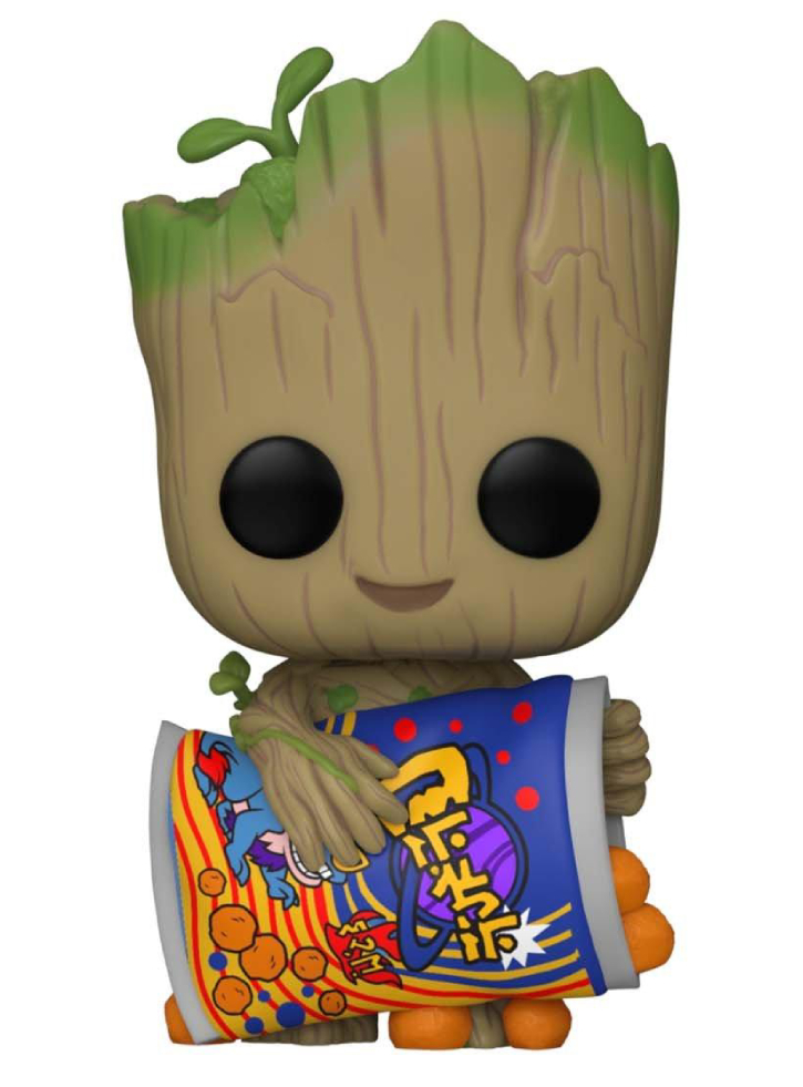 Figurina Funko Pop Marvel I Am Groot Groot with Cheese Puffs Bobble-Head 9cm