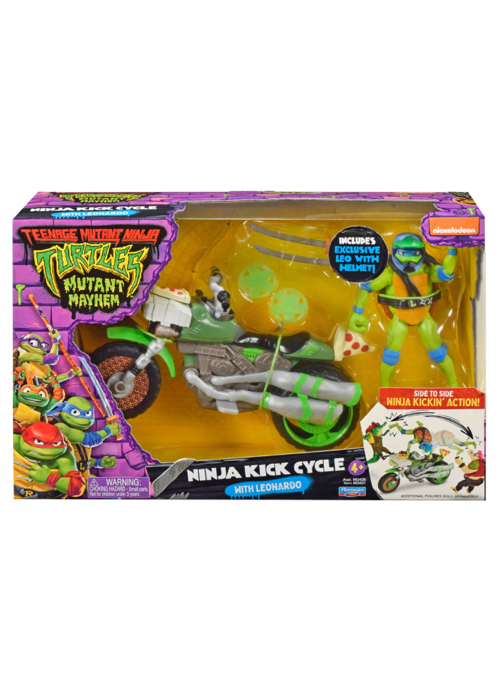 Figurina Leonardo Turtles Mutant Mayhem & Vehicle