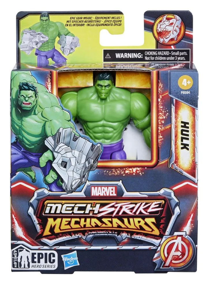 Figurina Marvel Mech Strike Mechasaurus Hulk 11cm (F6594)