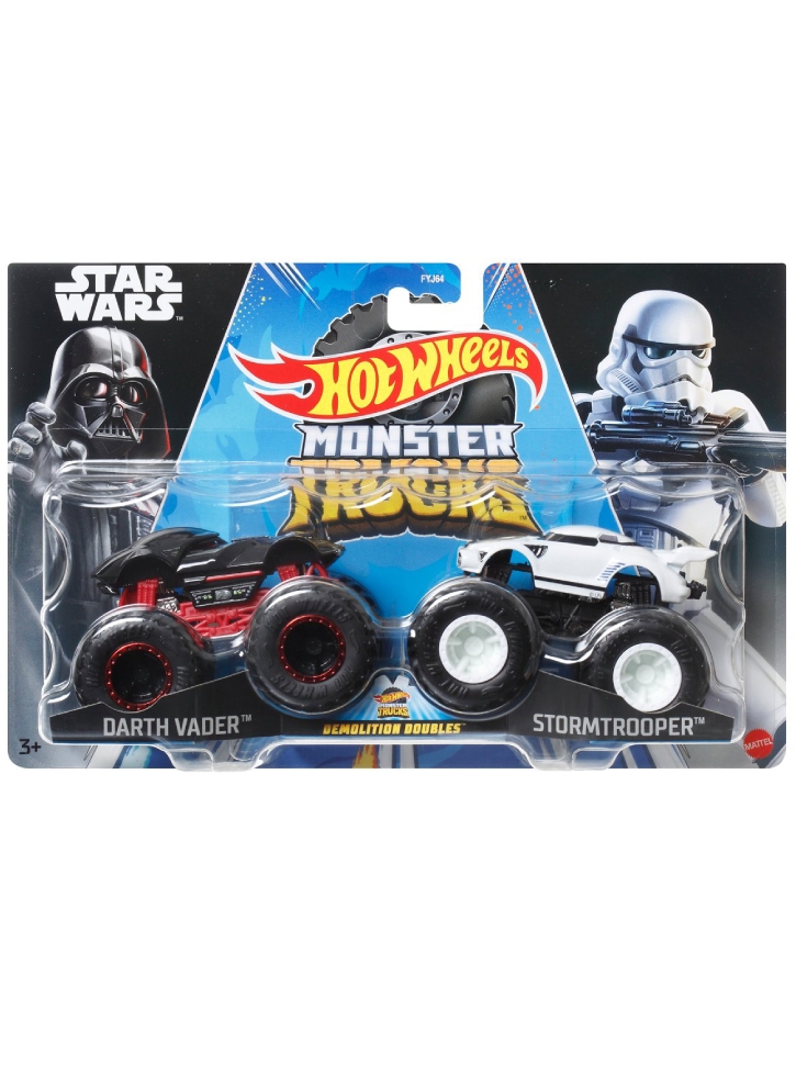 Hot Wheels Monster Trucks Demolition Doubles Star Wars Darth Vader VS Stormtrooper (HLT59)