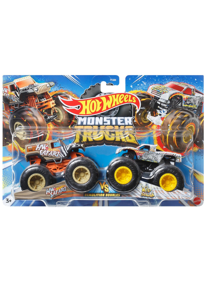 Hot Wheels Monster Trucks Demolition Doubles HW Safari VS Wild Streak (HNX26)