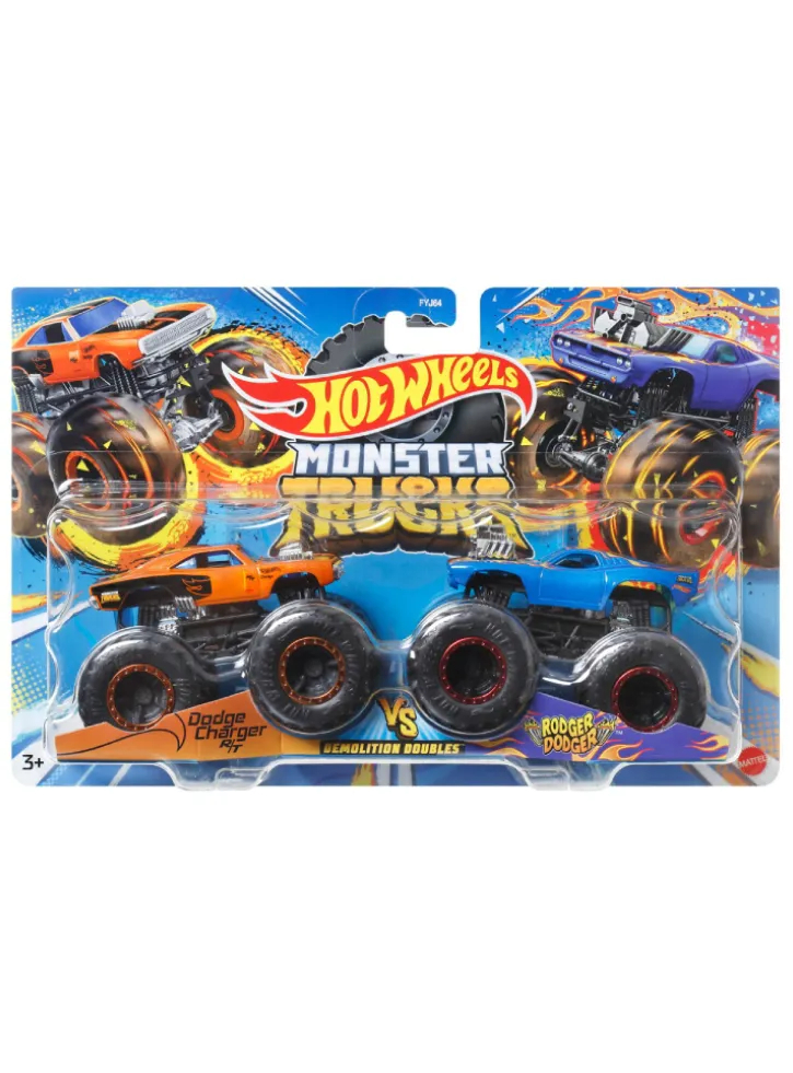 Hot Wheels Monster Trucks Demolition Doubles Dodge Charger R/T VS Rodger Dodger (HNX30)