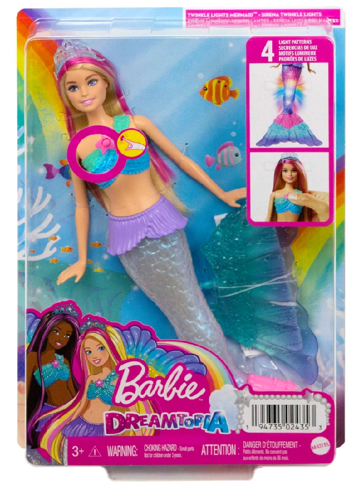 Papusa Barbie Dreamtopia Twinkle Lights Mermaid (HDJ36)