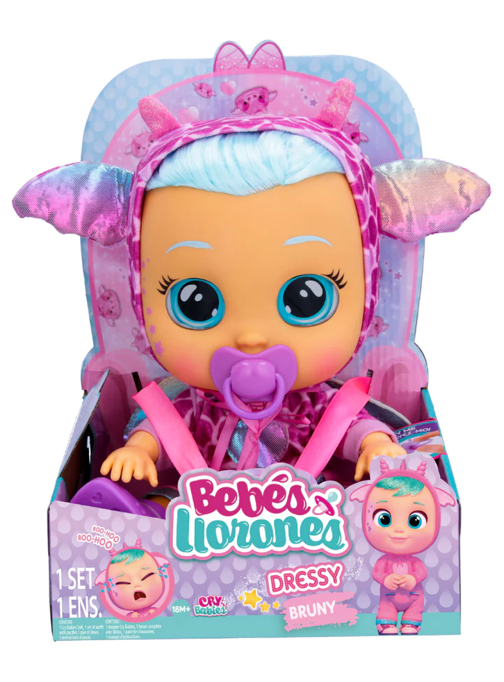 Papusa Cry Babies Dressy Fantasy Bruny (282-904095)