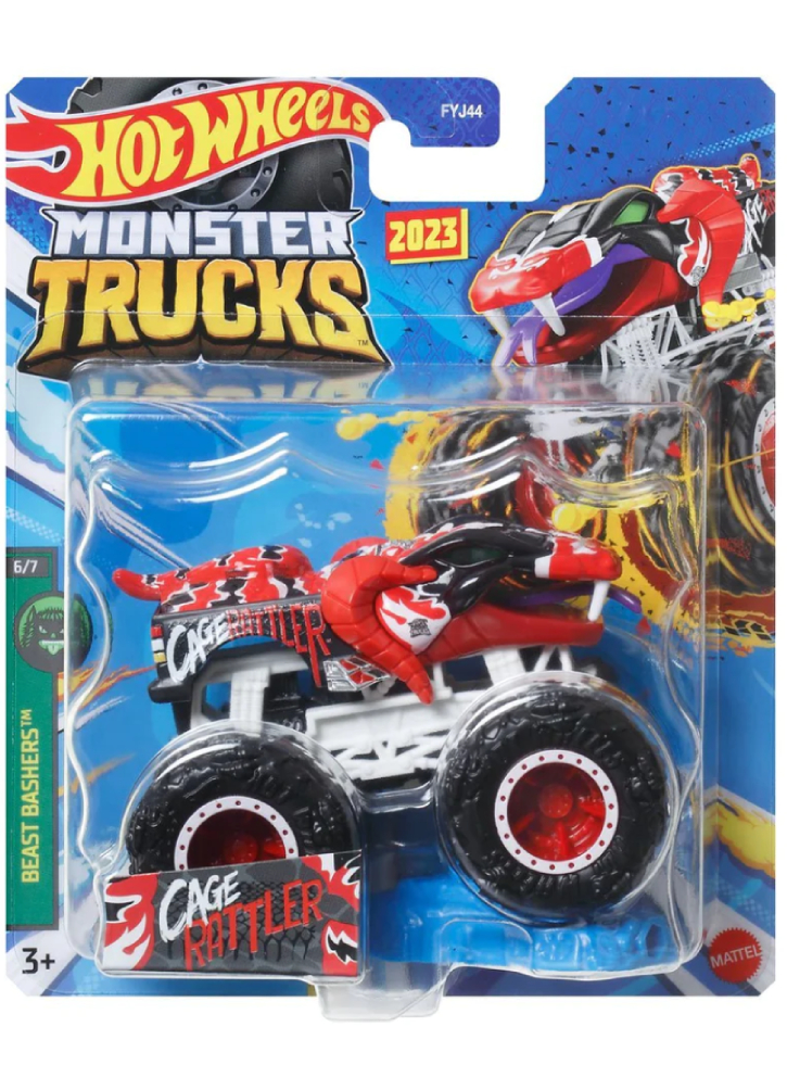 Vehicul Hot Wheels Monster Trucks 2023 Cage Rattler Die-Cast (HLR84)