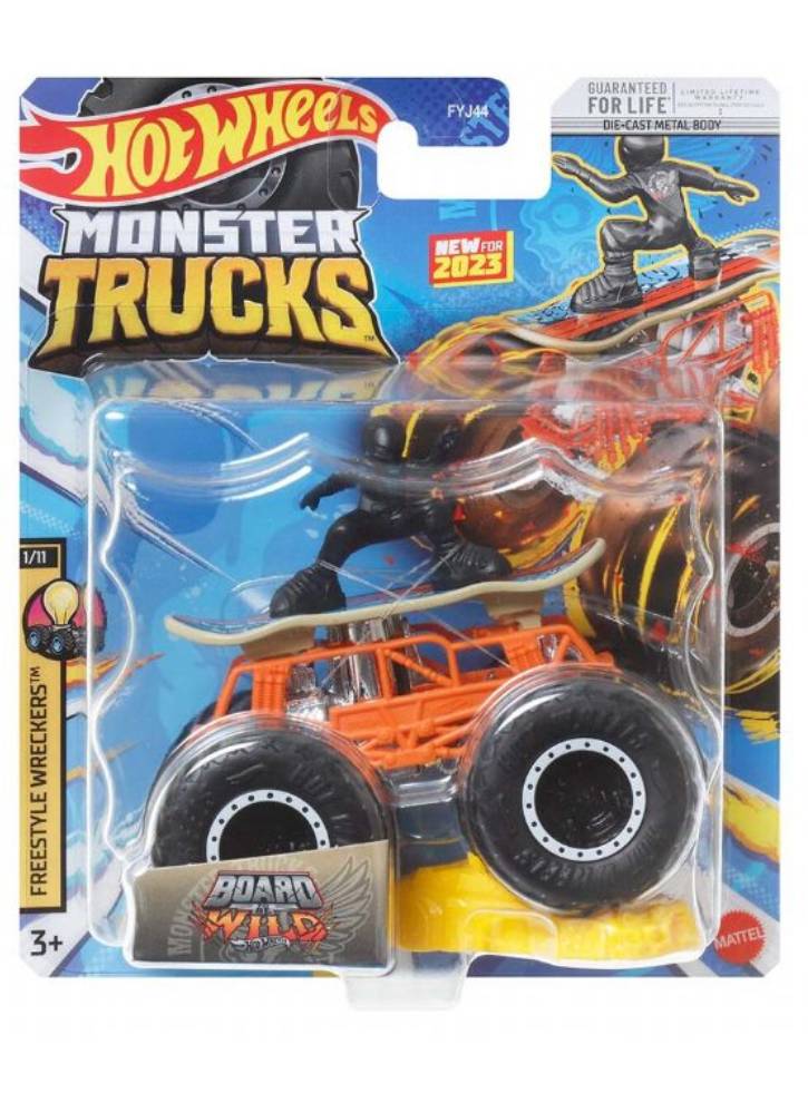 Vehicul Hot Wheels Monster Trucks Board to be Wild Die-Cast (HKM32)