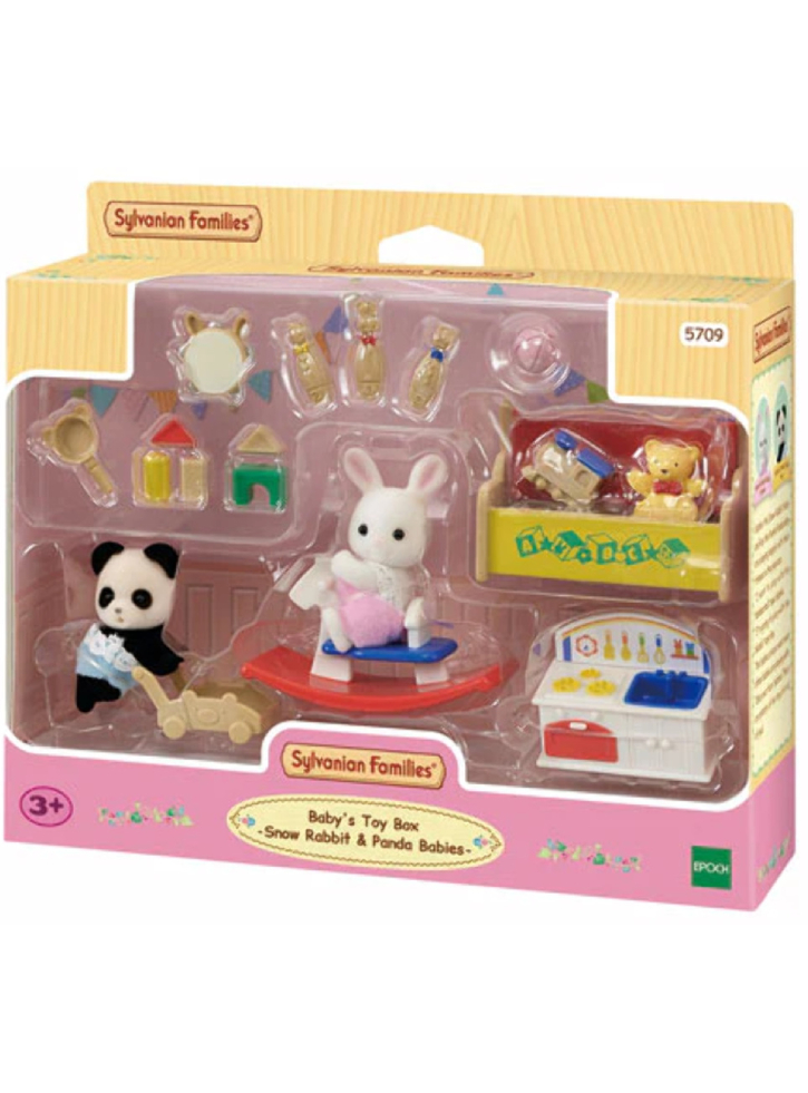 Figurine Sylvanian Families Baby's Toy Box Snow Rabbit & Panda Babies