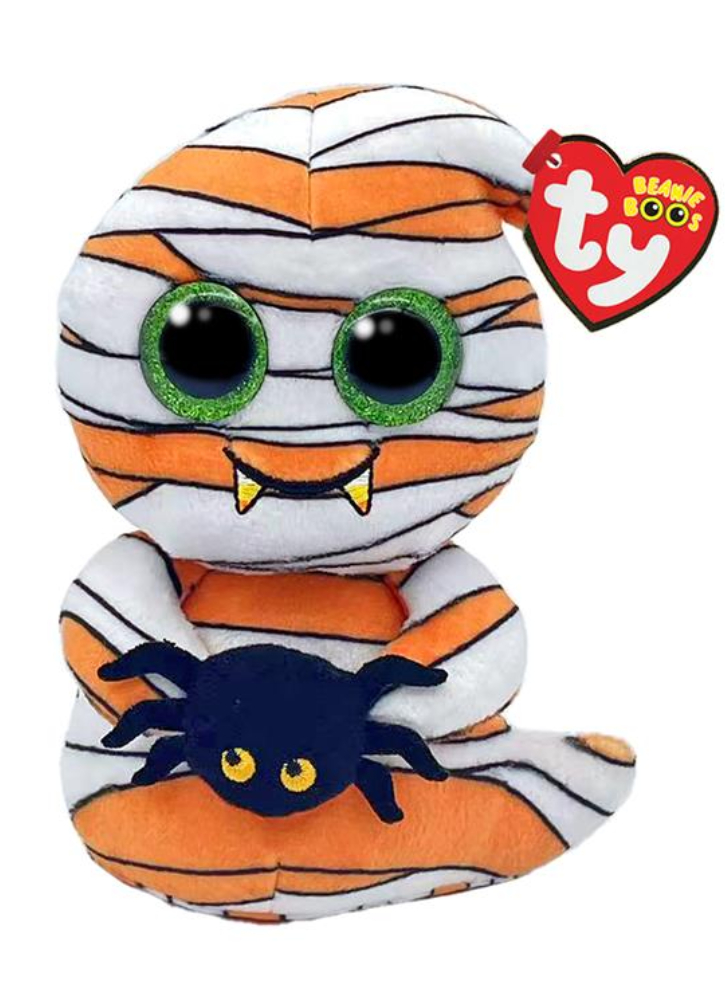 Plus TY Beanie Boos Halloween Collection Mumford The Ghost With Spider (Regular) (TY37289) 15cm
