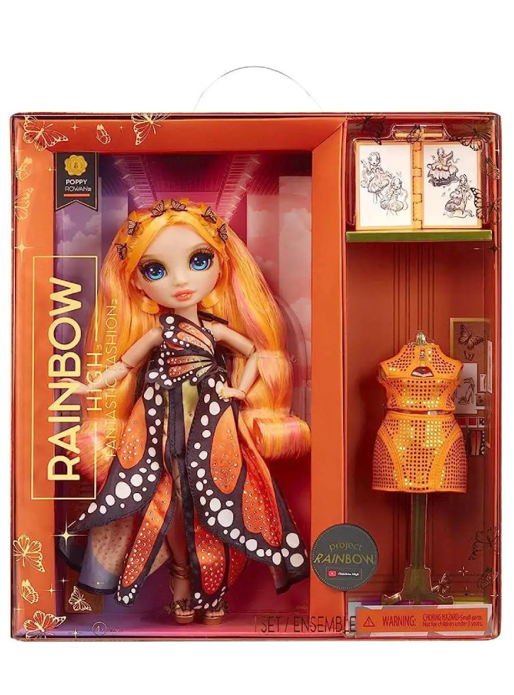 Papusa MGA Rainbow High Phoremata Pasarelas (Orange) (587330EUC)