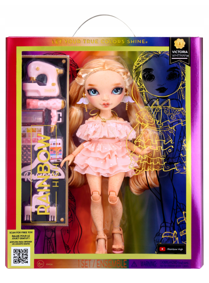Papusa MGA Rainbow High Victoria Whitman (Light Pink) (583134EUC)