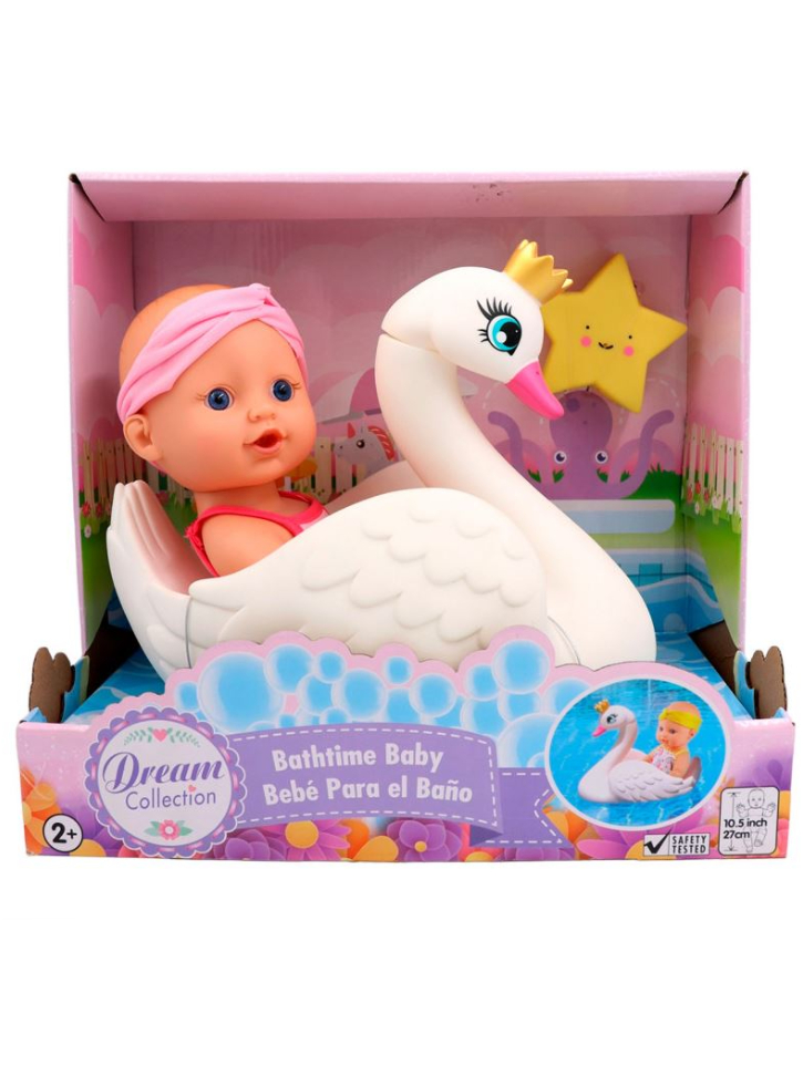 Papusa Happy Friend Bath Time Baby & Swan (504225)