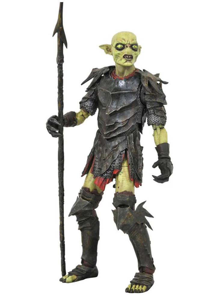 Figurina Diamond Deluxe Lord Of The Rings S3 Orc With Sauron Parts 13cm